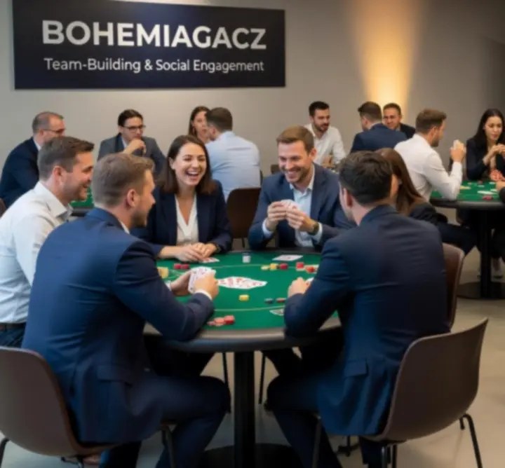 Koláž fotografií z úspěšných firemních eventů a teambuildingů v České republice